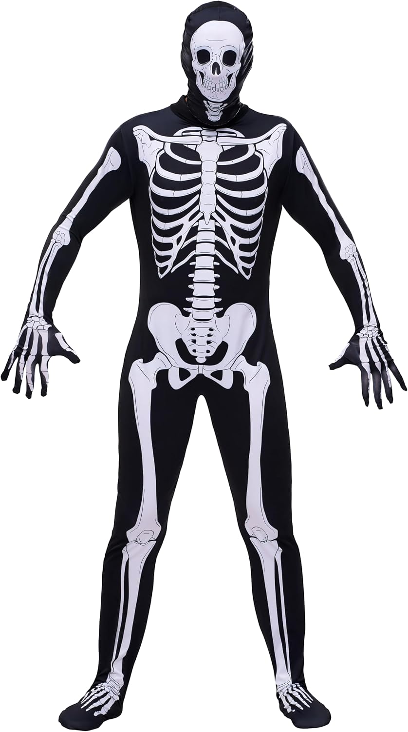 Spooktacular Creations Halloween Grow in the Dark Skeleton Costume Men