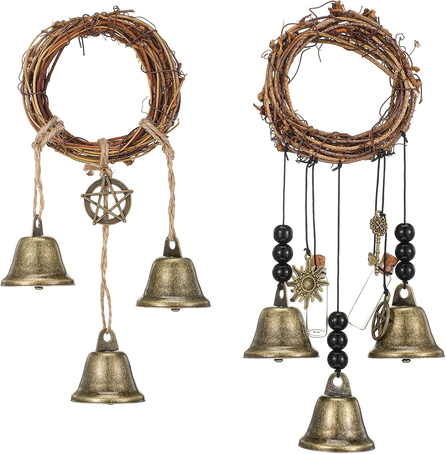Jetec 2 Pcs Witch Bells for Door Witchy Decor Witchcraft Supply, Novel Secondary image