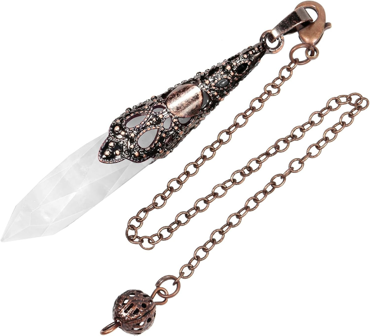Rockcloud Crystal Stone Dowsing Pendulum Chakra Crystal Point Pendulum