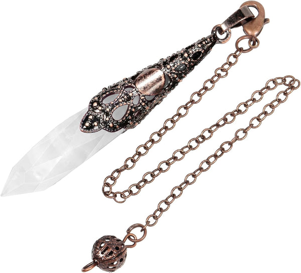 Rockcloud Crystal Stone Dowsing Pendulum Chakra Crystal Point Pendulum