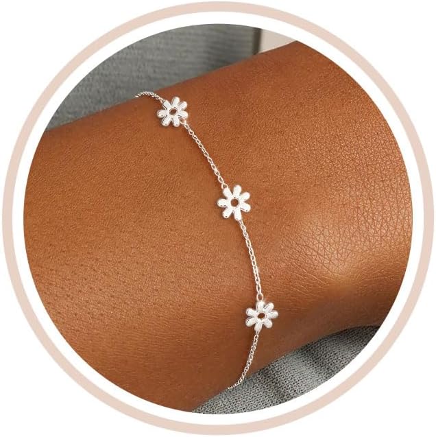 Gold Bracelets for Women Non Tarnish 14K Gold Plated Clover Bracelet