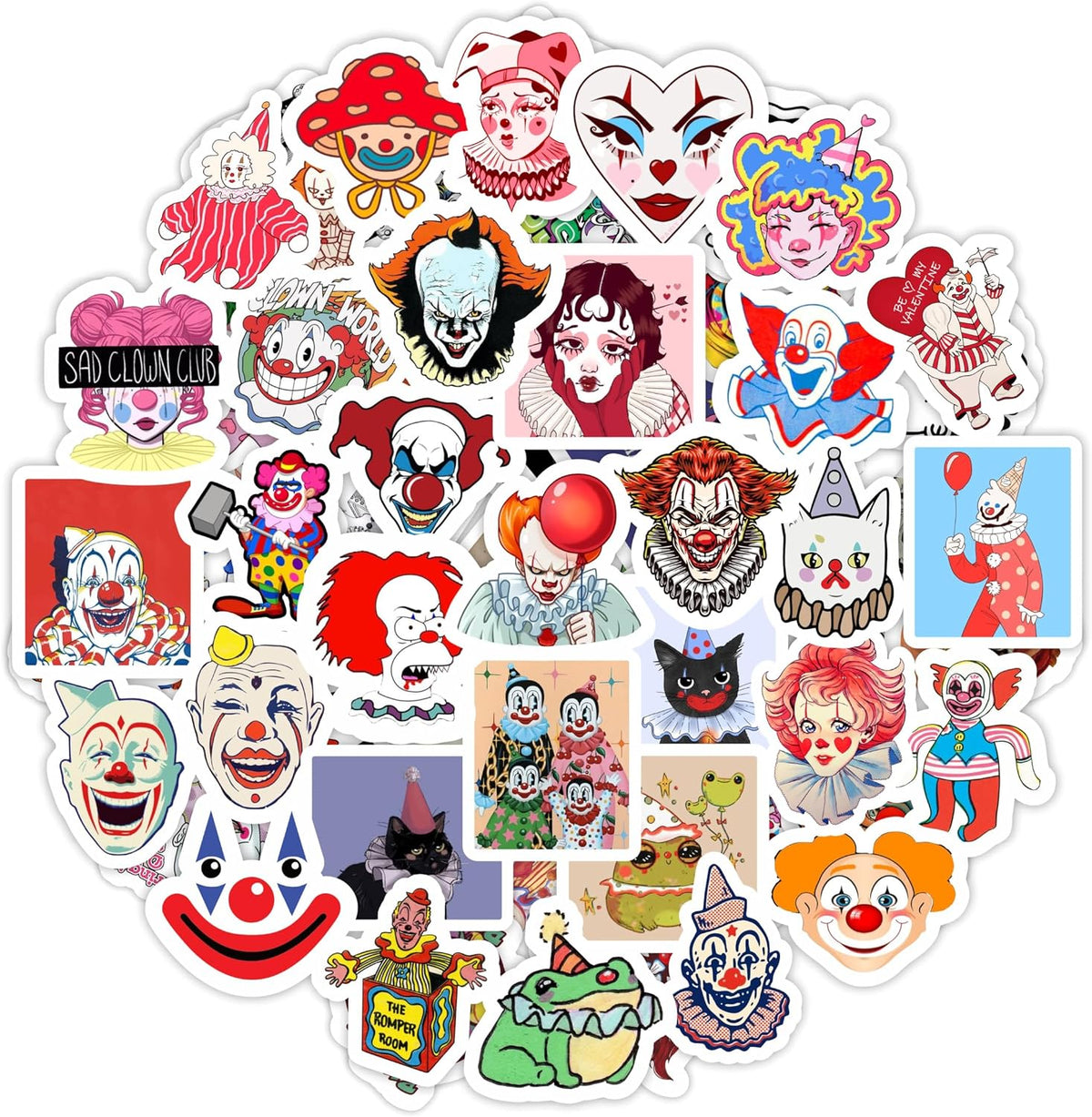 100Pcs Classic Rock Stickers — Rockabilly Guitar & Music Emblems