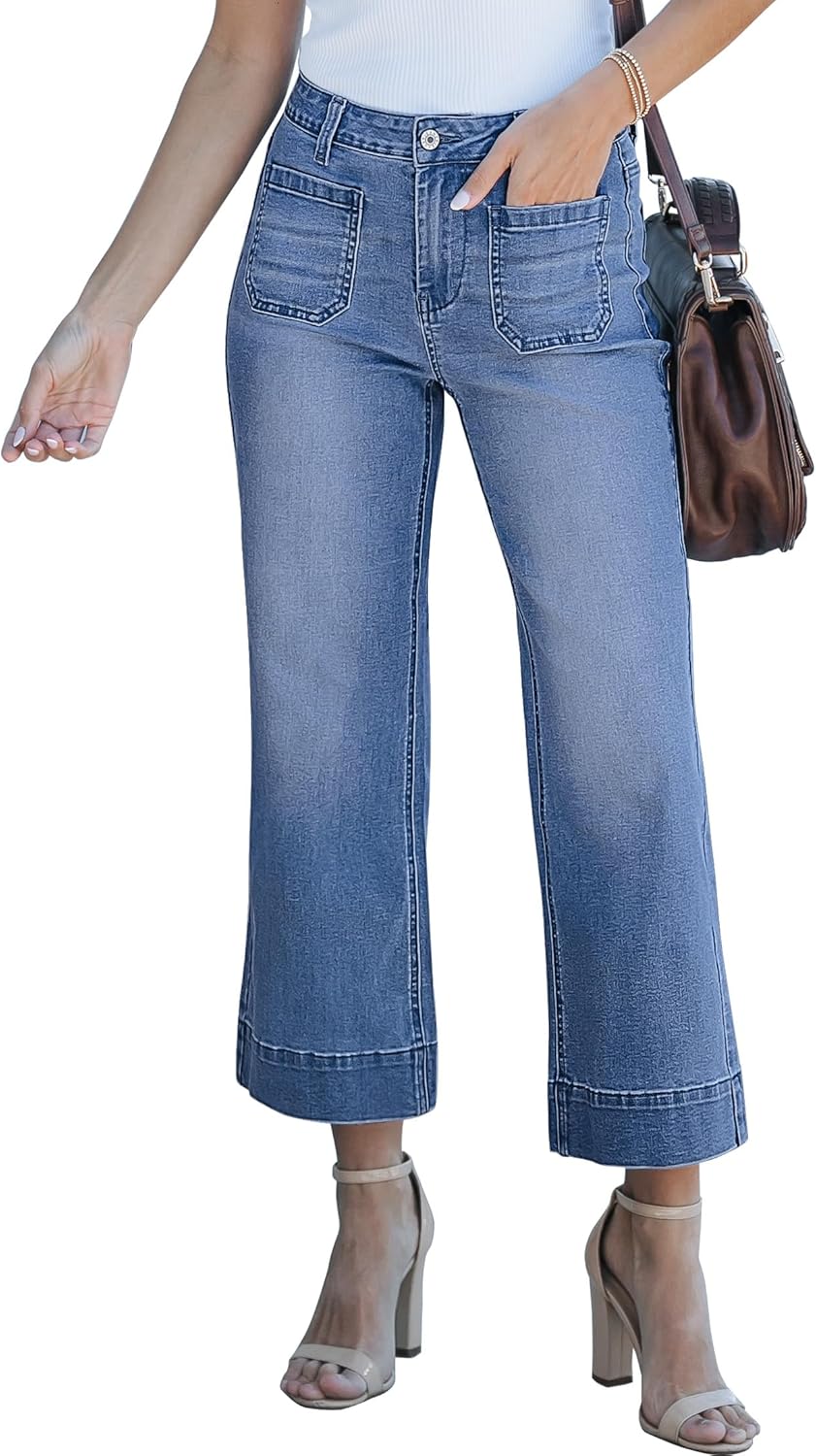Luvamia Wide Leg Jeans For Women Trendy High Waisted Flare Jeans