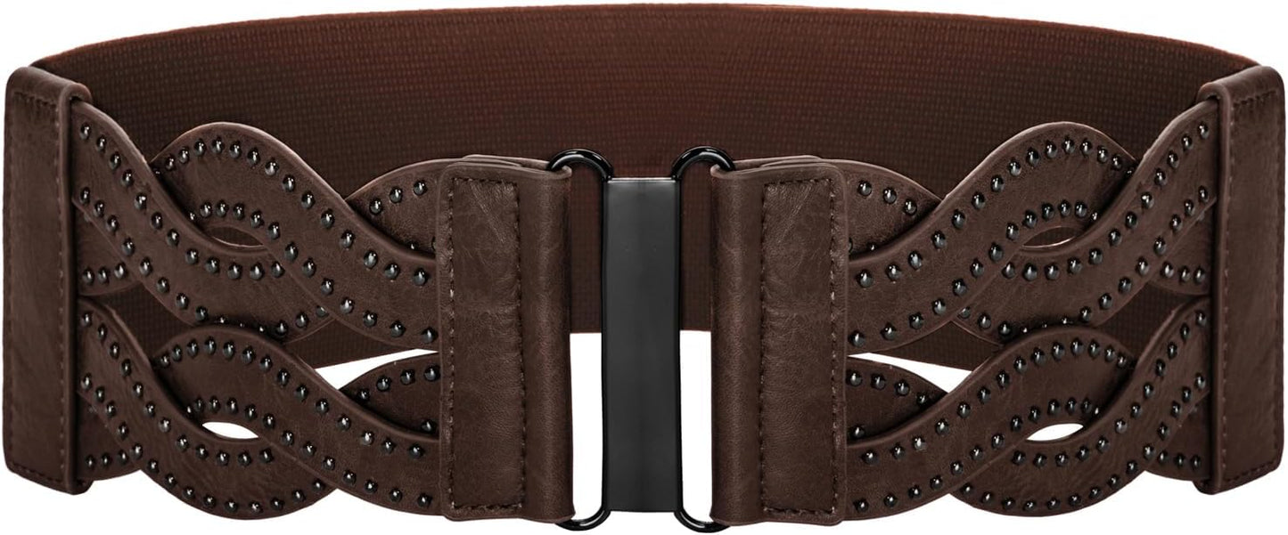 Grace Karin Women's Elastic Wide Belts Vintage Stretchy Belt Retro