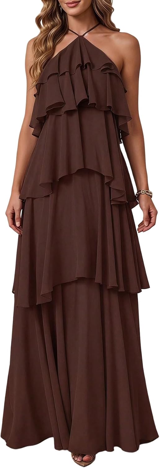 SOLY HUX Women's Wedding Guest Maxi Dress
