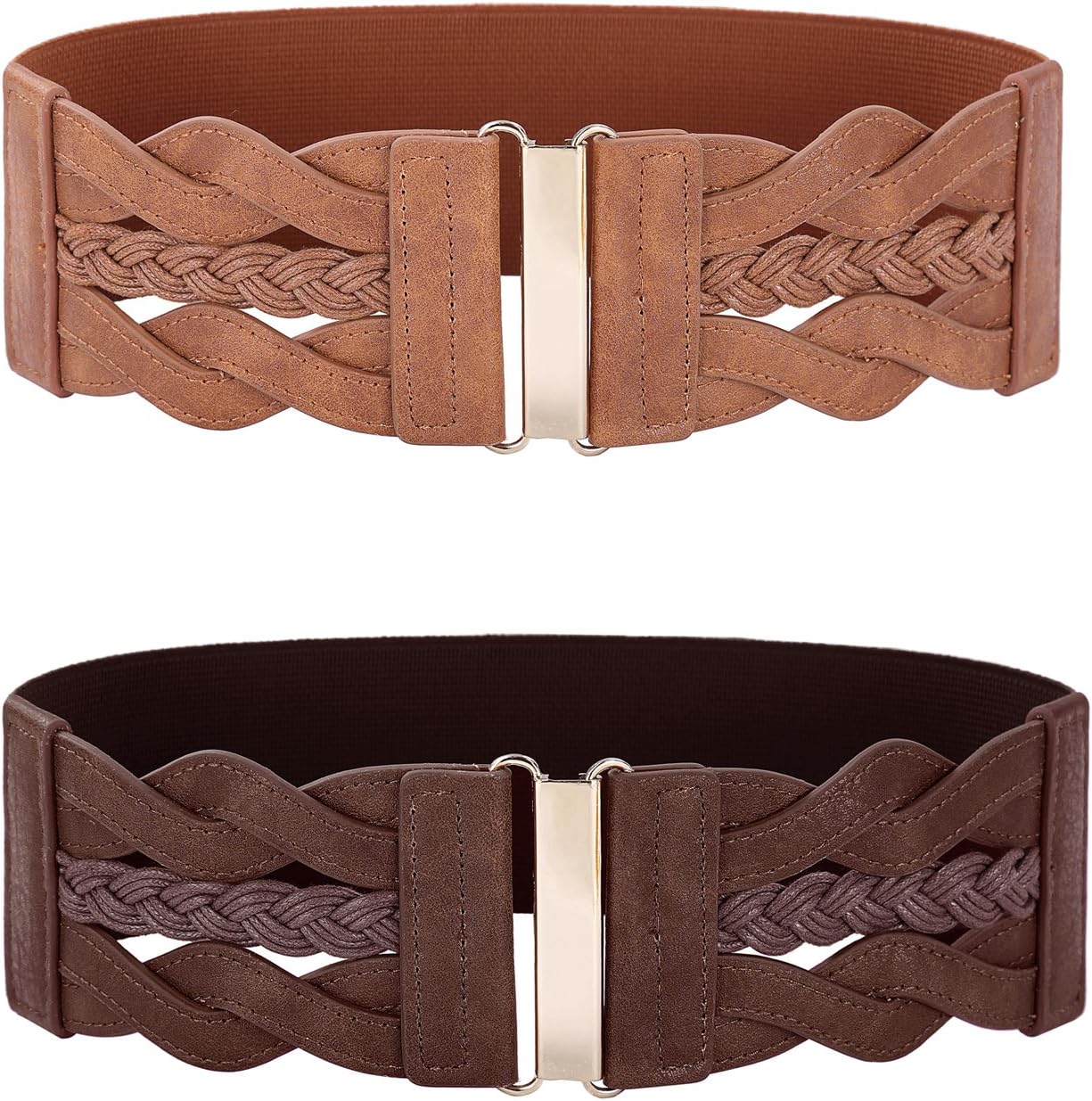Grace Karin Women's Elastic Wide Belts Vintage Stretchy Belt Retro