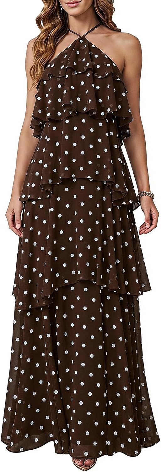 SOLY HUX Women's Wedding Guest Maxi Dress