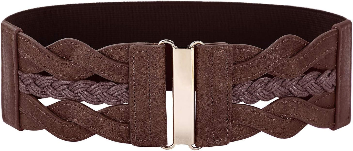 Grace Karin Women's Elastic Wide Belts Vintage Stretchy Belt Retro