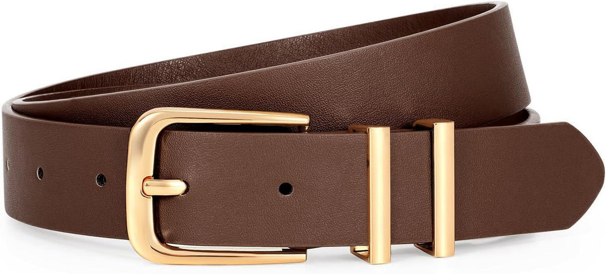 Women's Soft Faux Leather Belt For Jeans Pants Dress Fashion Ladies