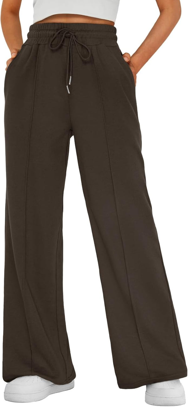 Womens Wide Leg Sweatpants Baggy Lounge Travel Pants Fall