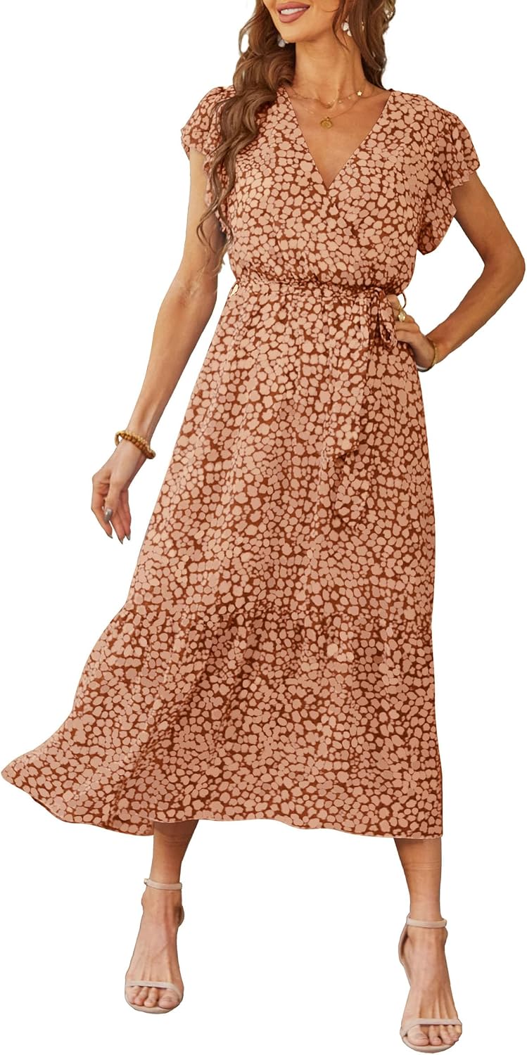 PRETTYGARDEN Women's Summer Floral Boho Maxi Dress