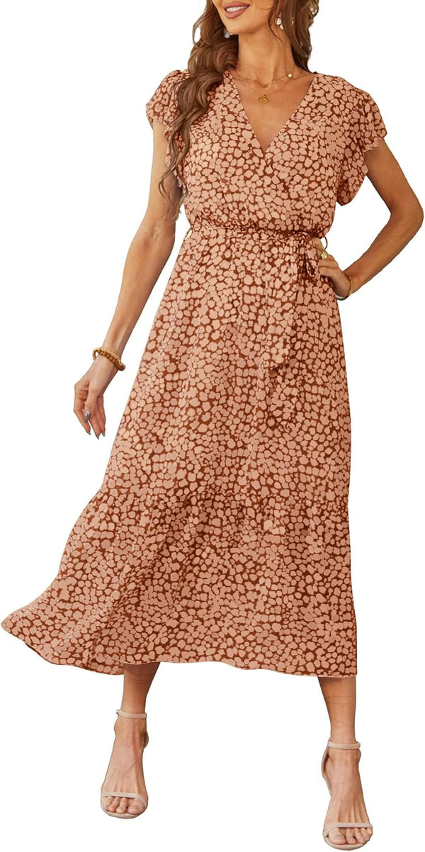 PRETTYGARDEN Women's Summer Floral Boho Maxi Dress