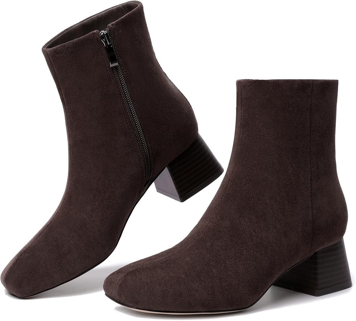 High Heel Boots for Women,Womens Platform Boot Heels Sexy Round Toe Lace UP High Heels Mid Calf Boots