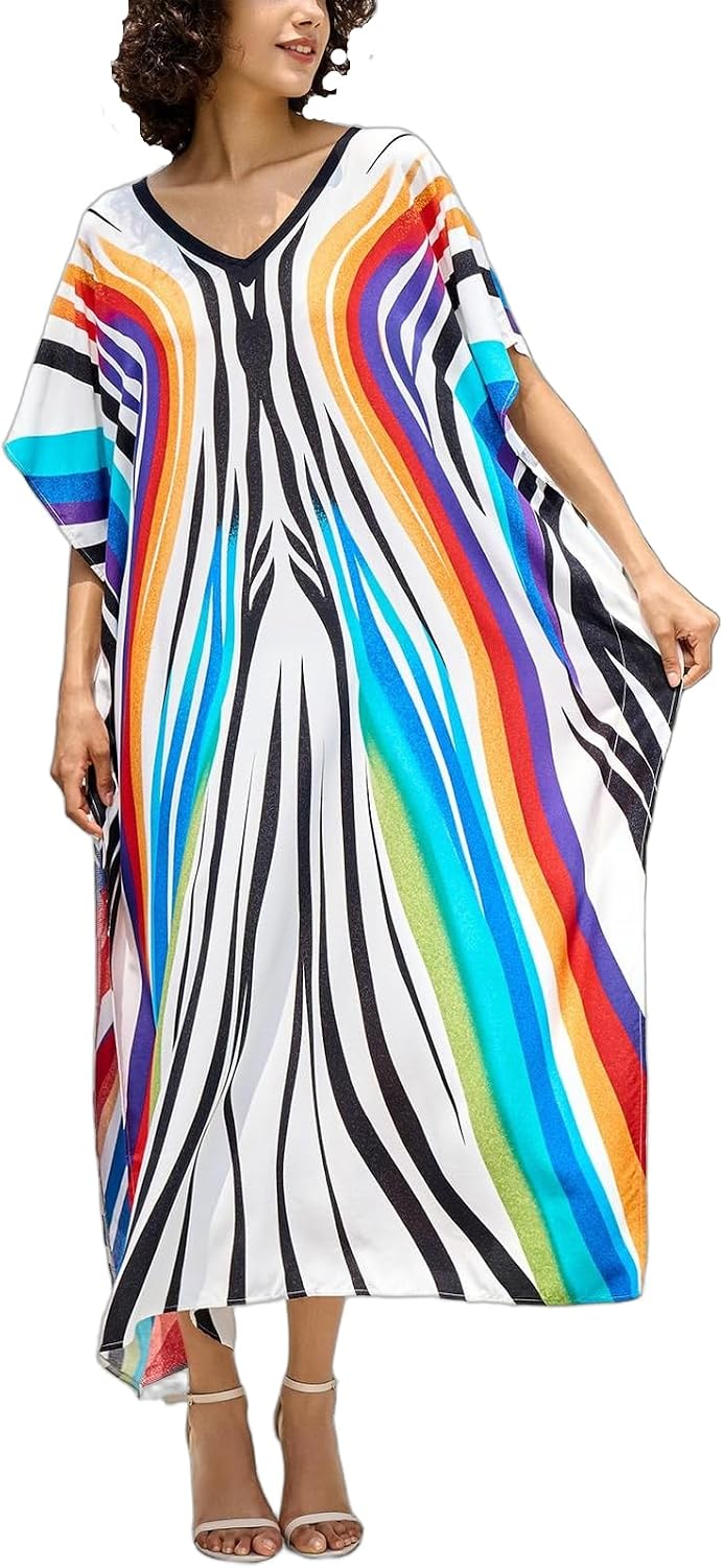 Women's Plus Size Beach Lounge Kaftan Maxi Dress swimsuit coverup for women