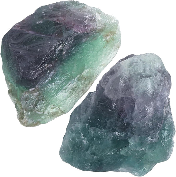 2Pcs Black Obsidian Crystals 1.8-2.2" Large Raw Stones Rocks