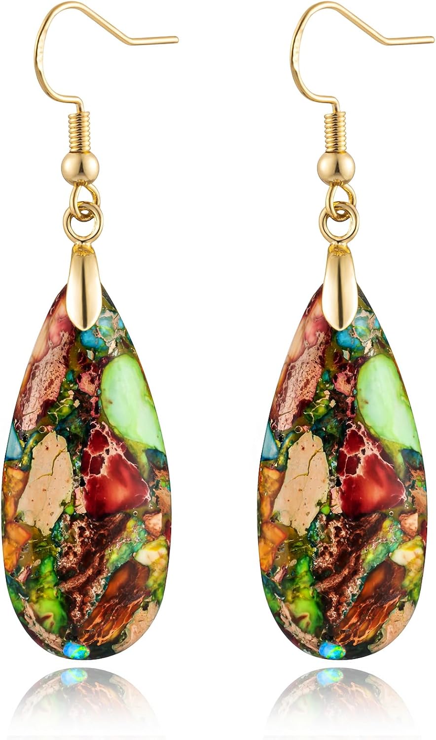 Imperial Jasper Teardrop Earrings