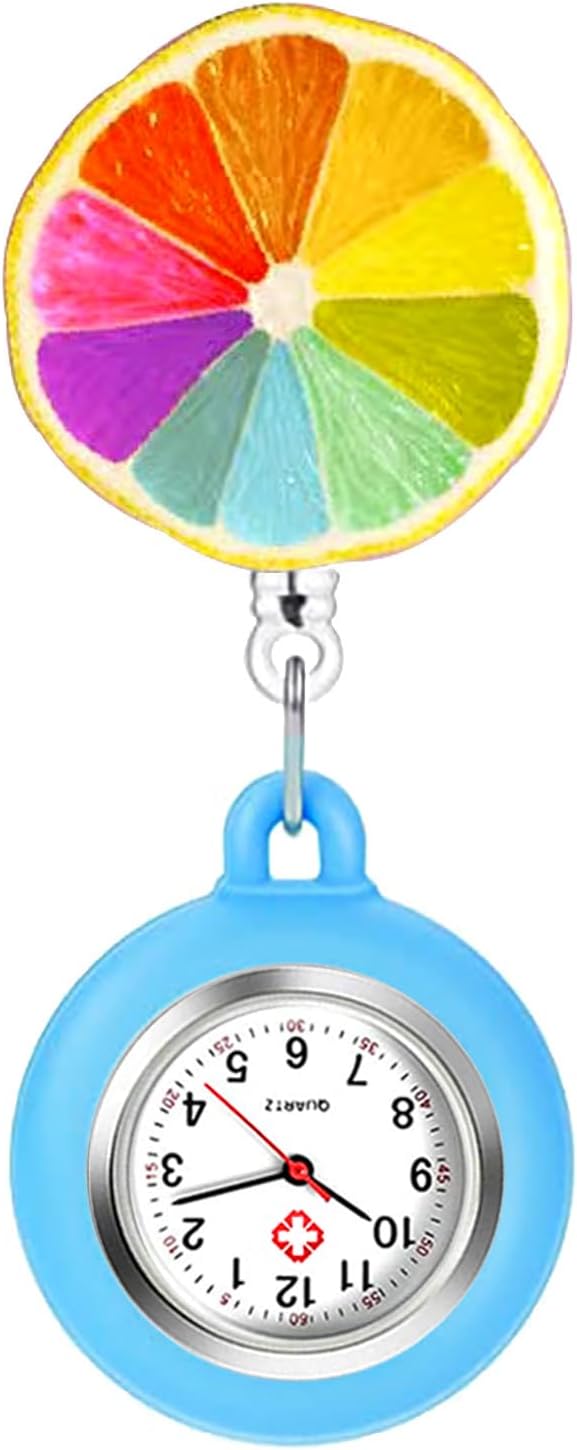 3X Retractable Nurse Watch for Nurses Doctors, Clip-on Hanging Lapel N