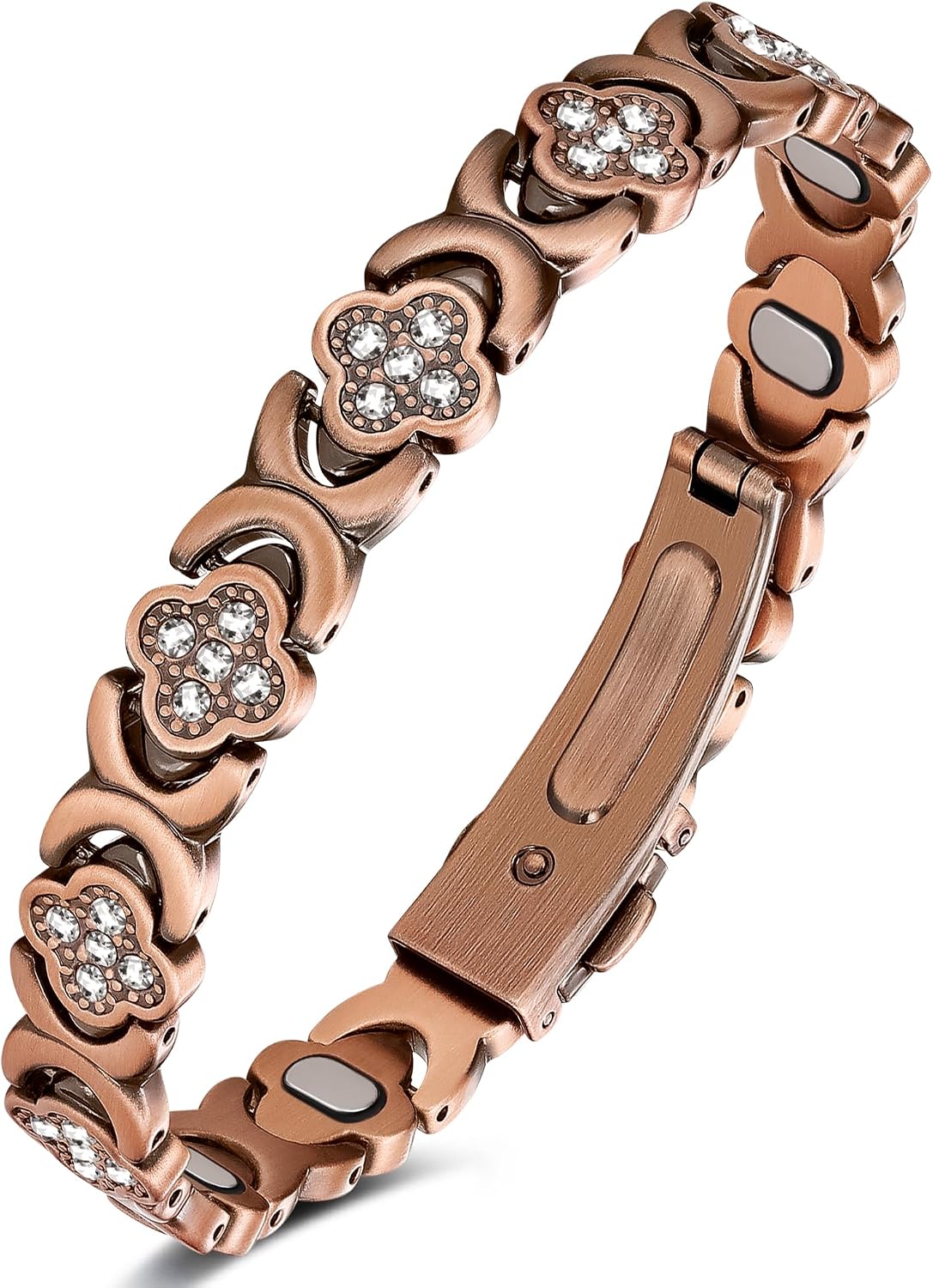 Feraco Pure Copper Bracelets for Women, Ultra Strength Magnetic Bracelet