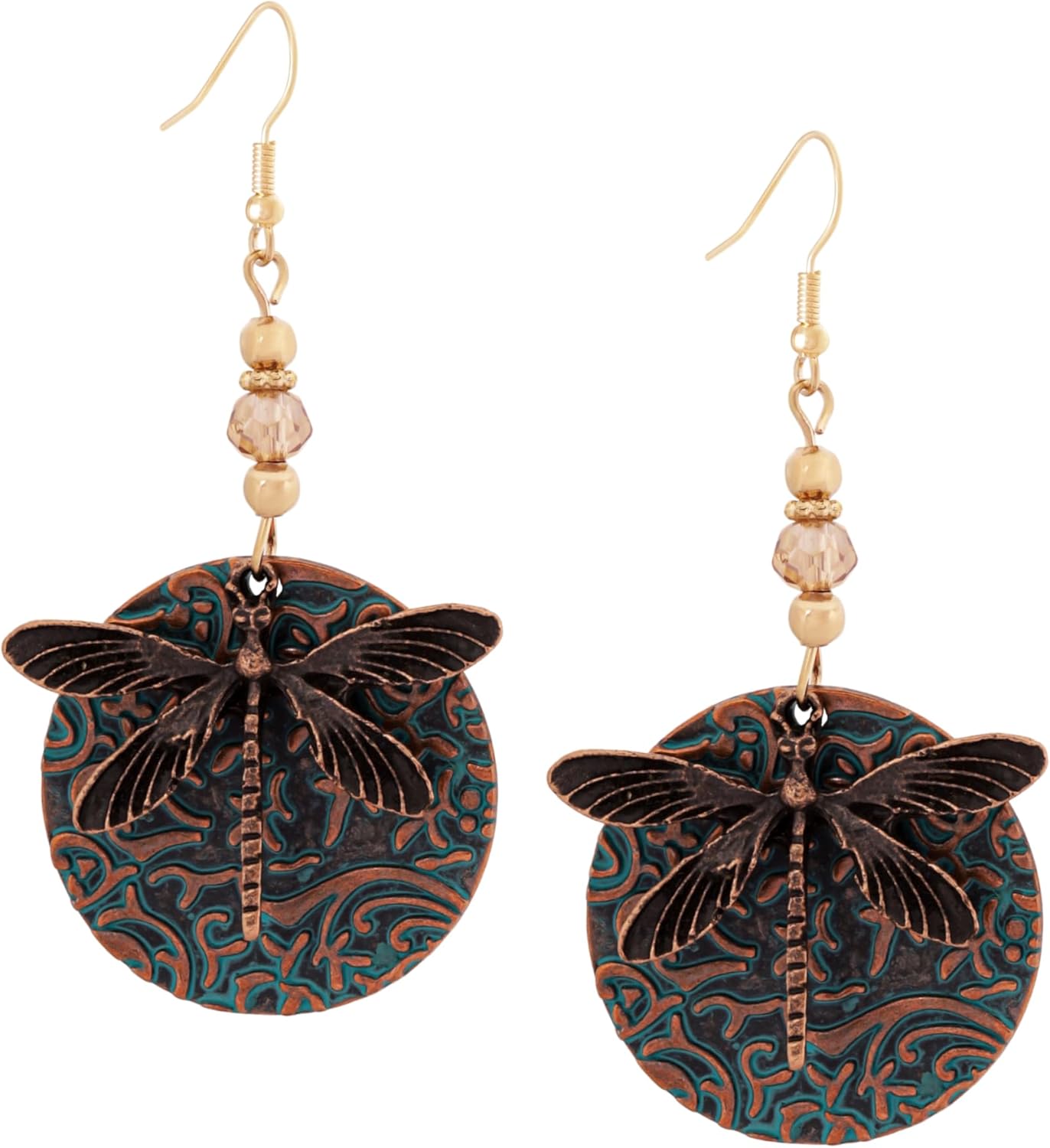 Antique Turquoise Bohemian Drop Earrings