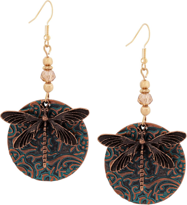 Antique Turquoise Bohemian Drop Earrings