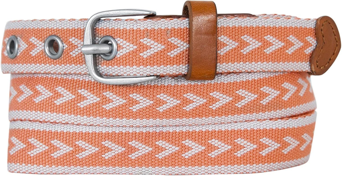 Eddie Bauer Womens Cascade Grommet Webbing Belt With Metal Buckle