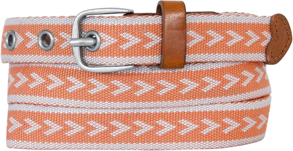 Eddie Bauer Womens Cascade Grommet Webbing Belt With Metal Buckle