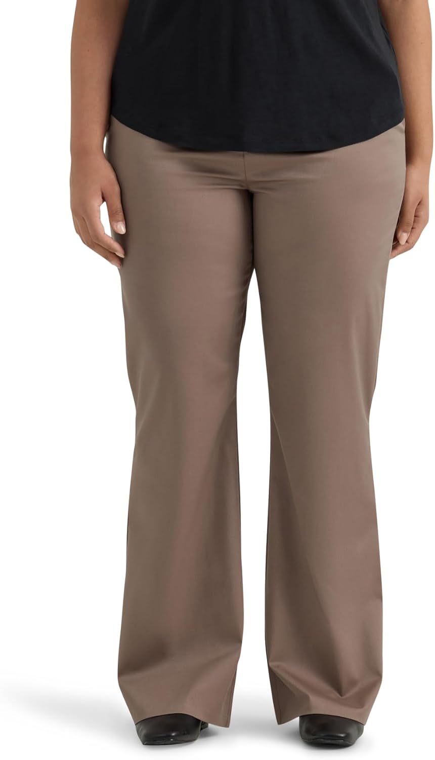 Women's Plus Size Wrinkle Free Mid Rise Bootcut Pant