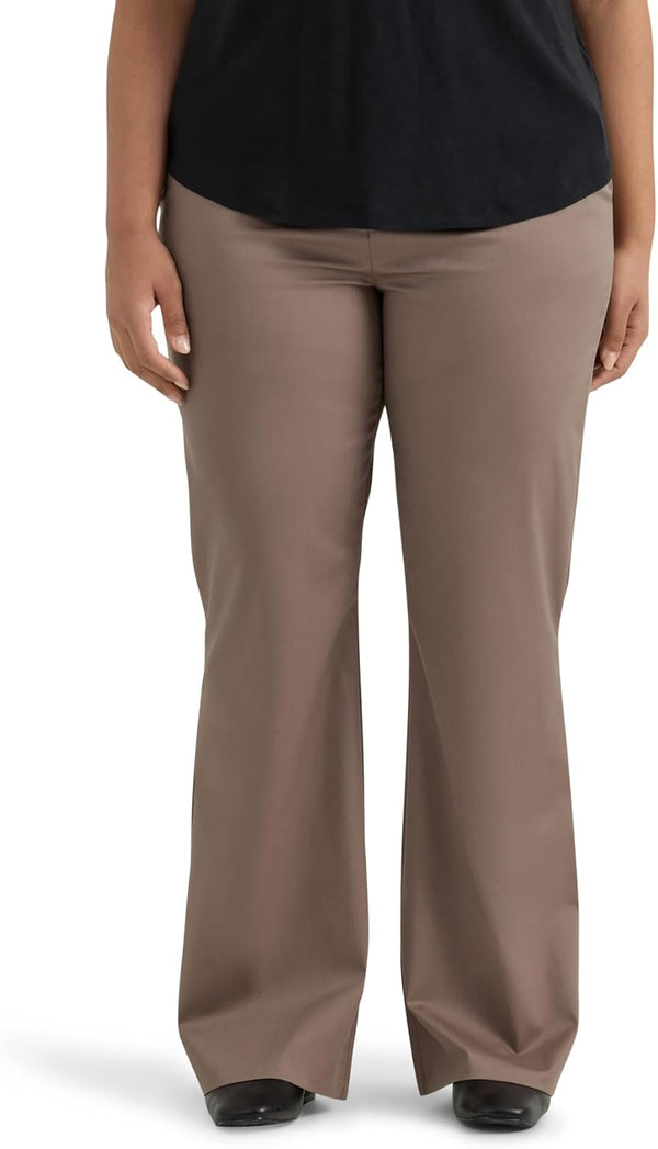 Women's Plus Size Wrinkle Free Mid Rise Bootcut Pant