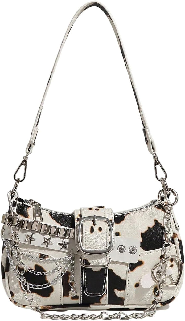 Women's Y2K Star Embroidery Shoulder Bag