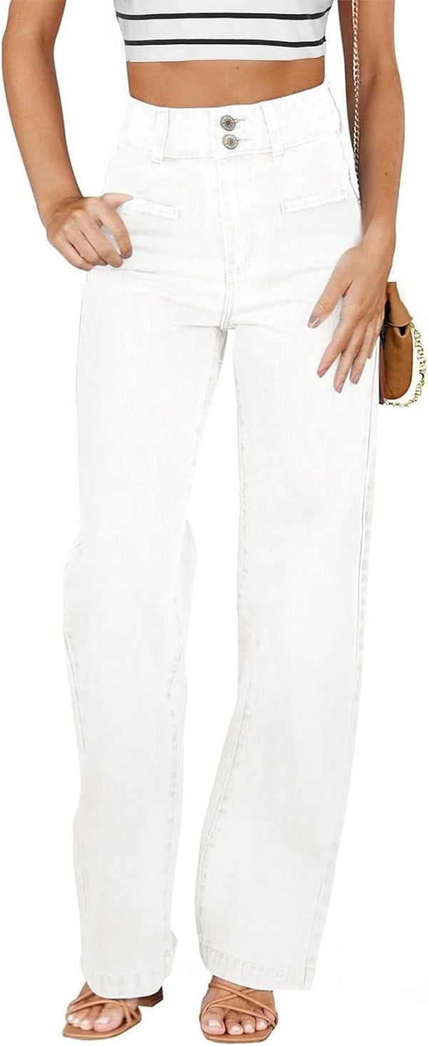 Sidefeel Women's Jeans High Waisted Straight Leg Stretchy Jeans
