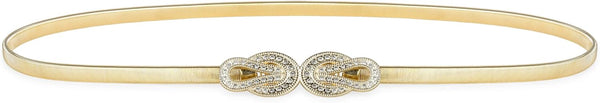 Metallic Elastic Stretchy Chain Belt