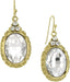 1928 Jewelry "Victorian" Oval Multi Faceted Drop Earrings