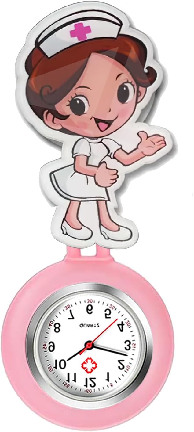 3X Retractable Clip-On Lapel Nurse Watch