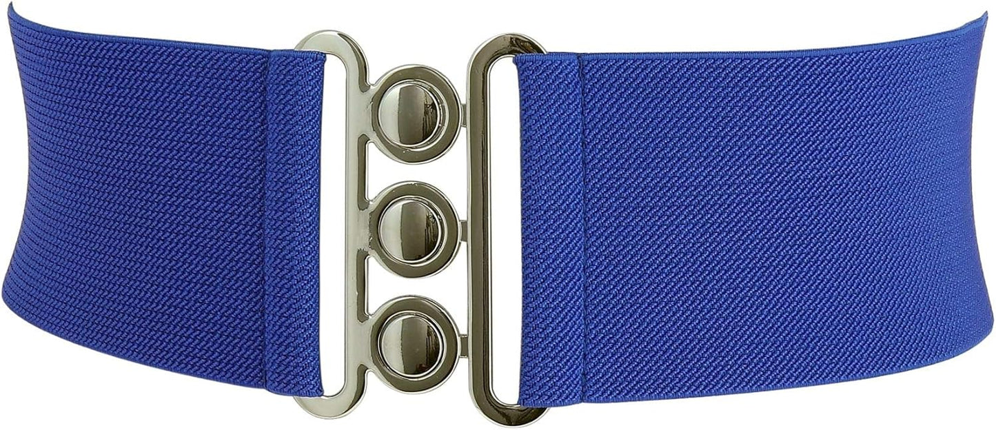 Wide Waist Elasticated Woman Belt Made In France, Gloria