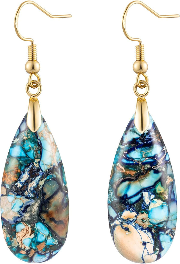 Imperial Jasper Teardrop Earrings