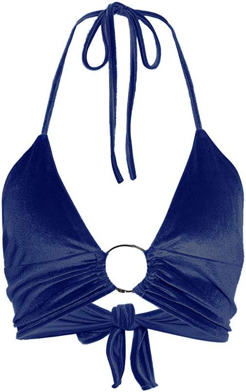 Women Halter Backless Camis Streetwear Club Patchwork Camisole