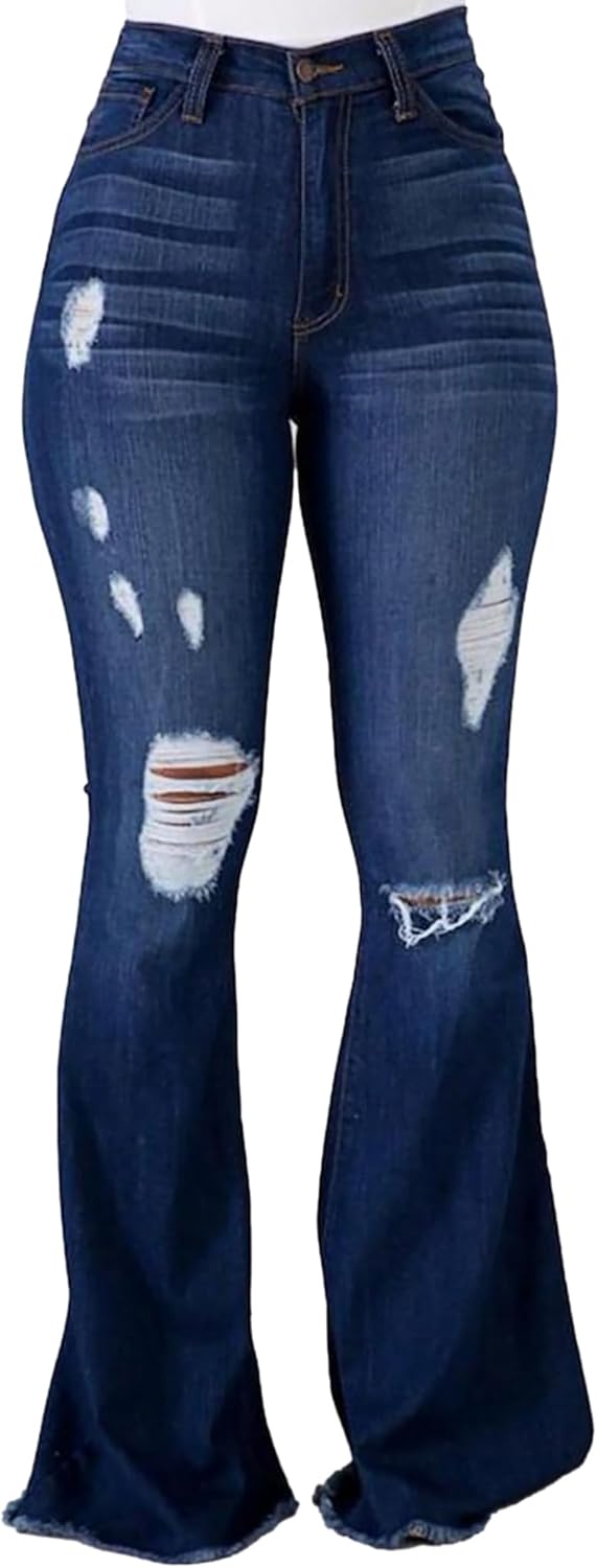 Peihot Vintage Bell Bottoms Flare Jeans For Women 90s High Waist