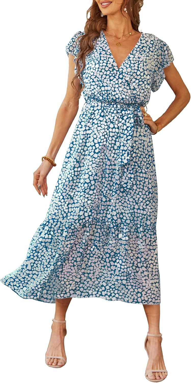 PRETTYGARDEN Women's Summer Floral Boho Maxi Dress