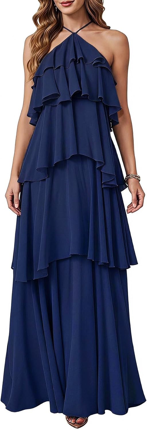 SOLY HUX Women's Wedding Guest Maxi Dress