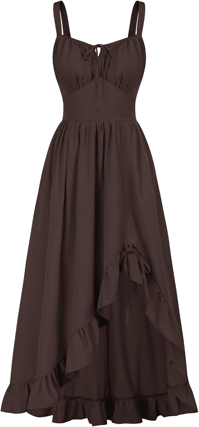 Scarlet Darkness Women Renaissance Corset Dress Flowy Gothic Sundress