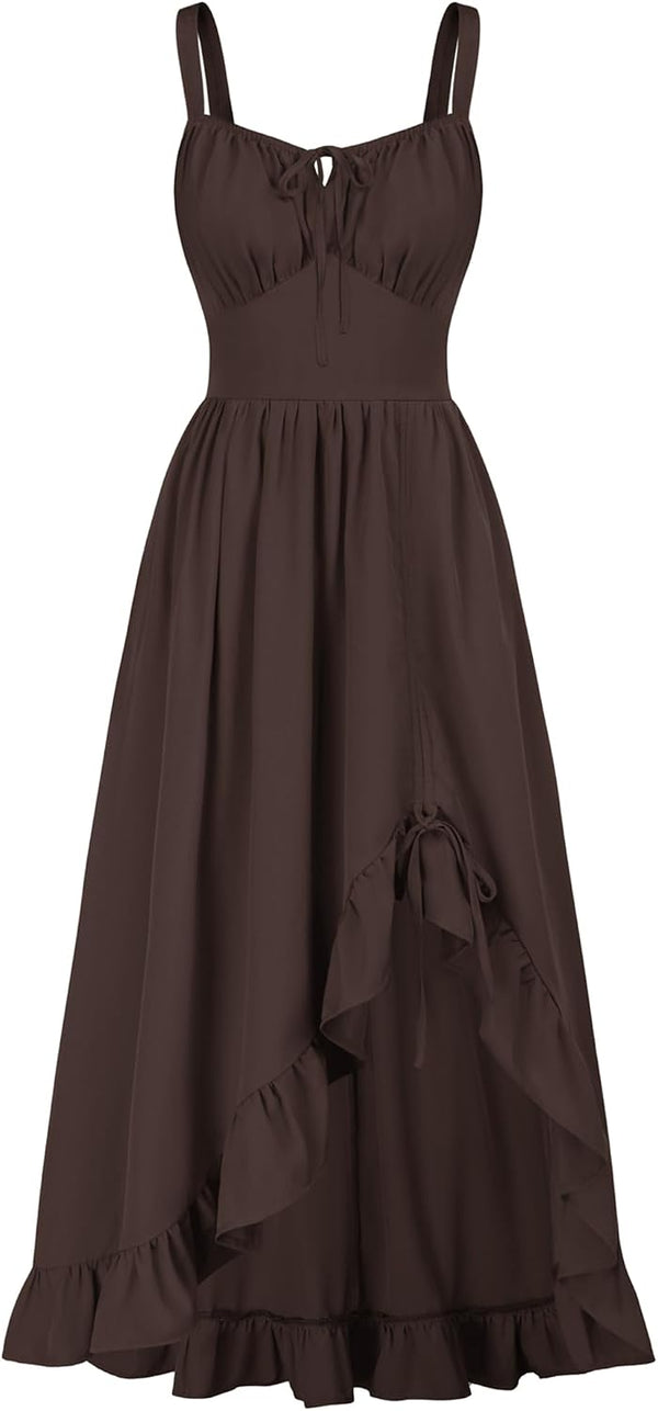 Scarlet Darkness Women Renaissance Corset Dress Flowy Gothic Sundress