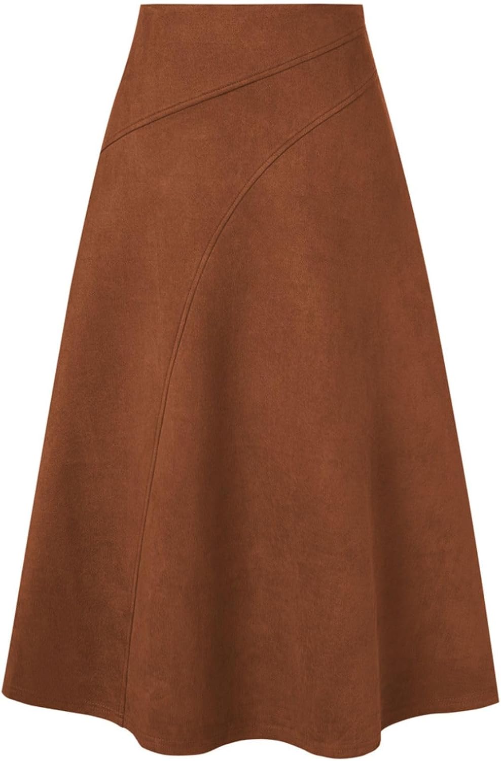 2026 Women's Suede Skirts, High Waist A-Line Skirt, Fall Winter Midi Skirt