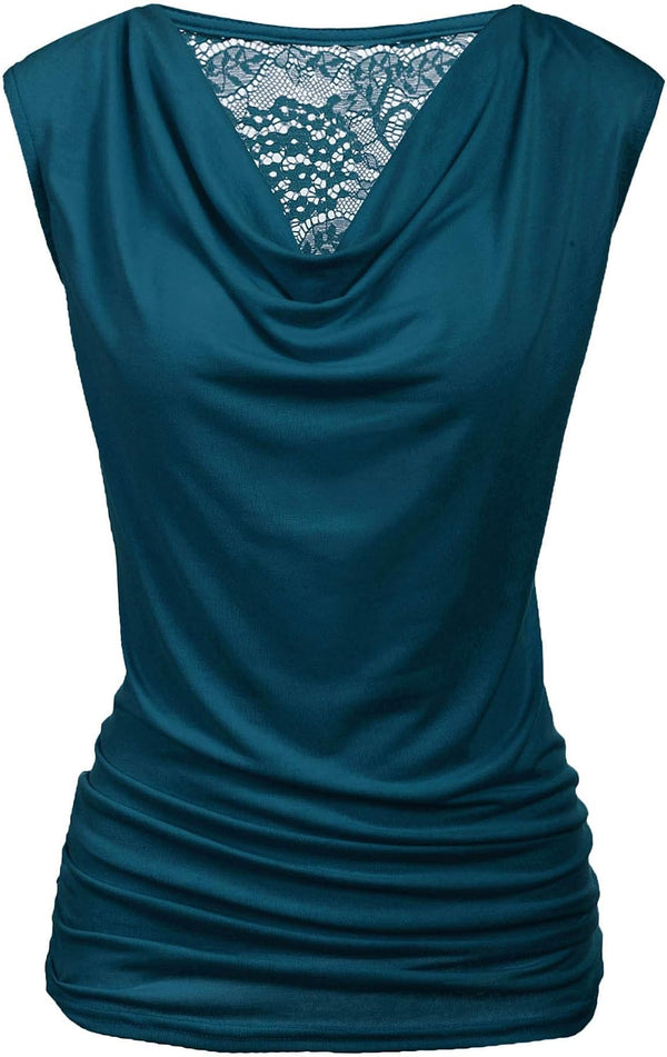Zeagoo Tank Top for Women Trendy Going Out Tops Sleeveless Shirts Ruched Business Casual Basic Tunic Tops
