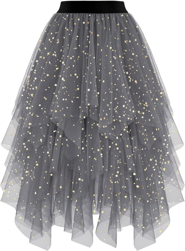High Low Layered Puffy Fairy Tulle Skirts