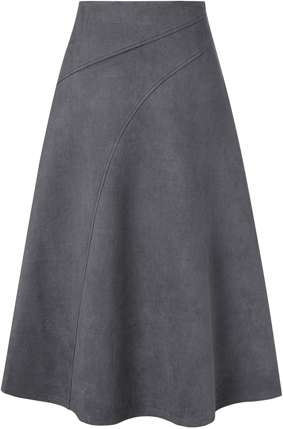 2026 Women's Suede Skirts, High Waist A-Line Skirt, Fall Winter Midi Skirt