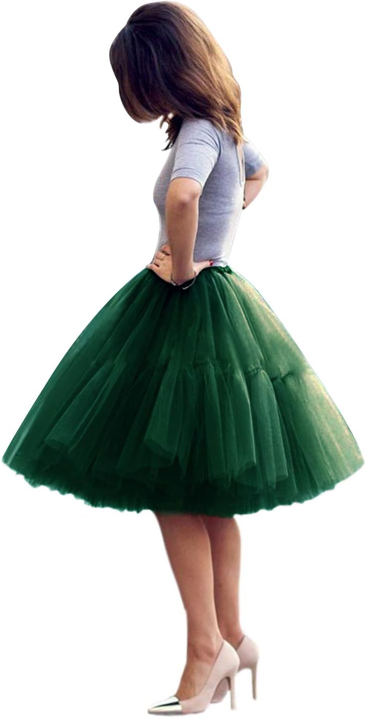 BABYONLINE D.R.E.S.S. Women Tutu Skirt Knee Tulle Skirt Petticoat Skirts Crinoline Rockabilly Tutu Skirts Slip