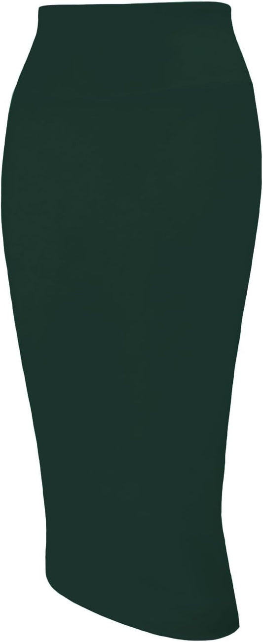 Tapata Women's Office Work Pencil Skirt Stretch High Waist Below Knee Bodycon for Business Casual