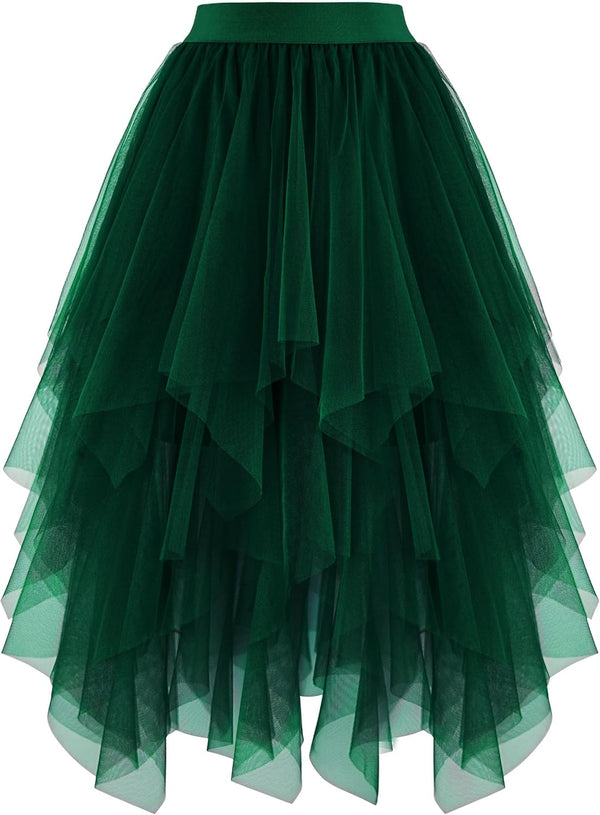 High Low Layered Puffy Fairy Tulle Skirts