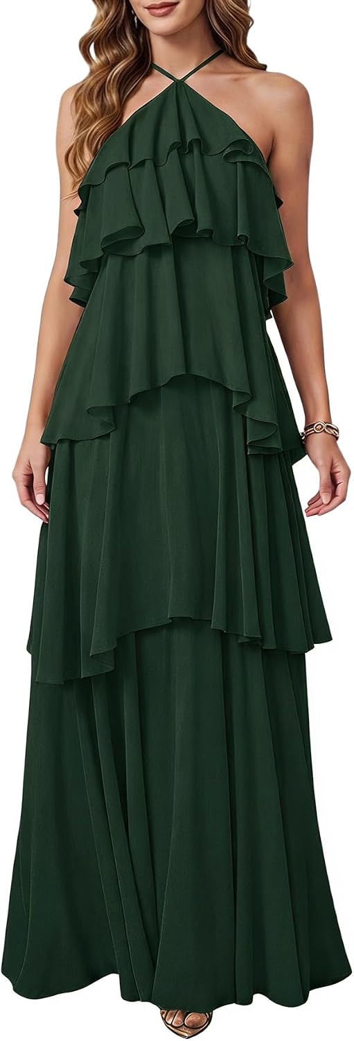SOLY HUX Women's Wedding Guest Maxi Dress