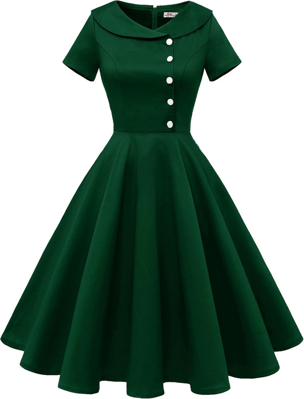 Wedtrend Women's 1950s Vintage Audrey Hepburn Style Cocktail Swing Dresses